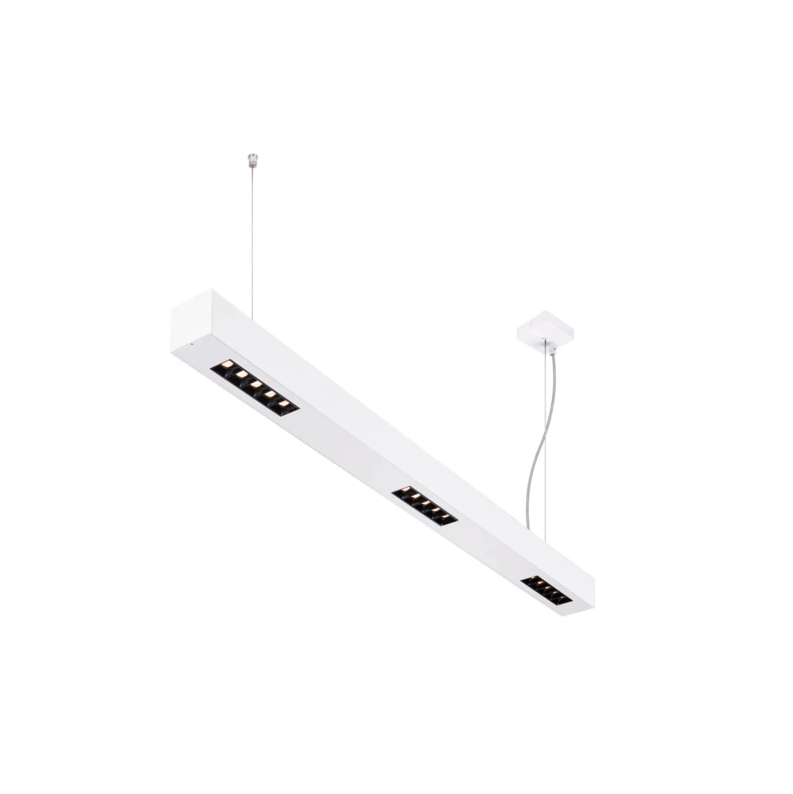 SLV Q-Line Pendellampa Aluminium Vit 46W 2100lm - 930 Varm Vit | Bästa Färgåtergivning - UGR<11 - Dimbar