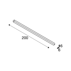 SLV Q-Line Wall/Taklampa Aluminium Svart 93W 4600lm - 940 Kallvit | Bästa Färgåtergivning - UGR<11 - Dimbar