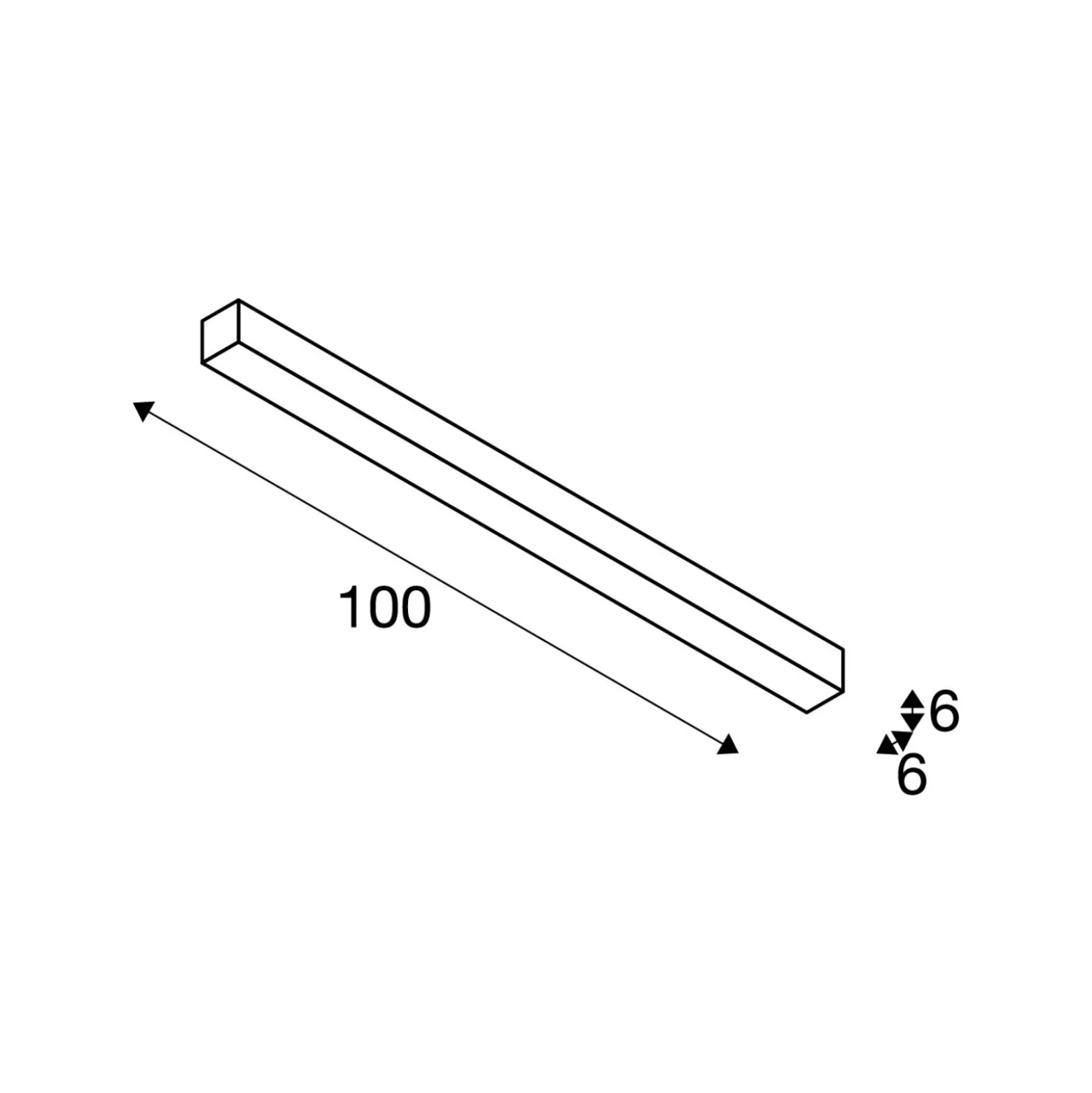 SLV Q-Line Wall/Taklampa Aluminium Svart 46W 2300lm - 940 Kallvit | Bästa Färgåtergivning - UGR<11 - Dimbar