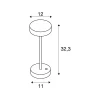 SLV Vinolina Bordslampa Aluminium Rostig 2.2W 130lm - 827-830 CCT | IP54 - Touchdimmerbar