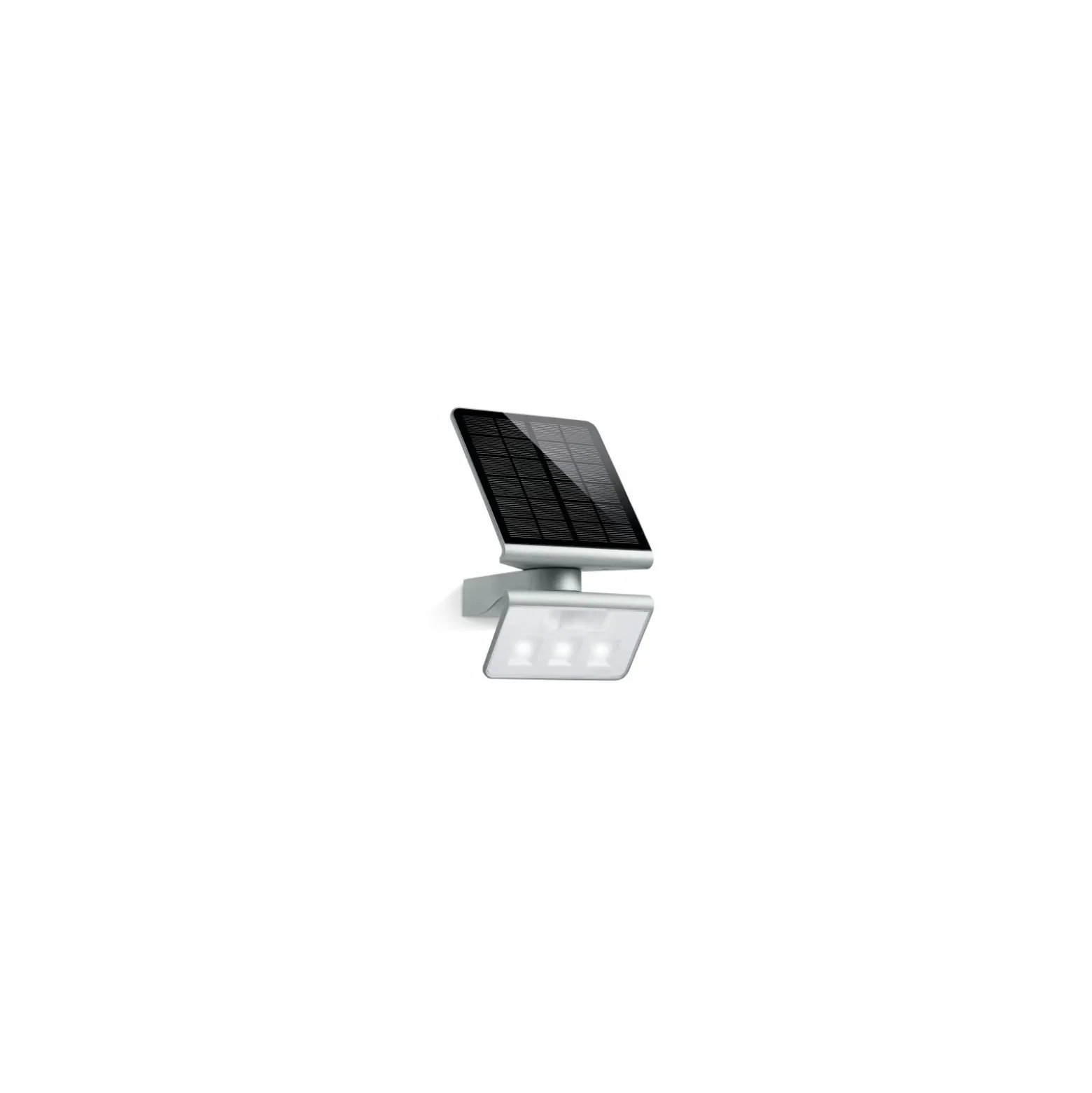 Steinel LED Vägglampa XSolar L-S Silver 150lm - 830 Varm Vit | Solar - Rörelse- Och Ljussensor