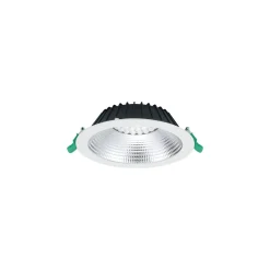 Sylvania LED Downlight Insaver Slim Aluminium Vit 1950lm 70D - 830 Varm Vit | Utskärning 205mm - IP44