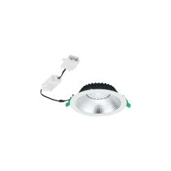 Sylvania LED Downlight Insaver Slim Aluminium Vit 1950lm 70D - 830 Varm Vit | Utskärning 205mm - IP44