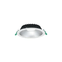 Sylvania LED Downlight Insaver Slim 225 Aluminium Vit 41W 4800lm 70D - 830 Varm Vit | Utskärning 225mm - IP44 - Dimbar