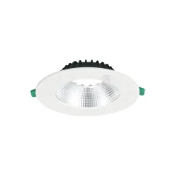 Sylvania LED Downlight Insaver Slim Aluminium Vit 13W 1150lm 70D - 830 Varm Vit | Utskärning 175mm - IP44 - UGR <19 - Rörelsesensor