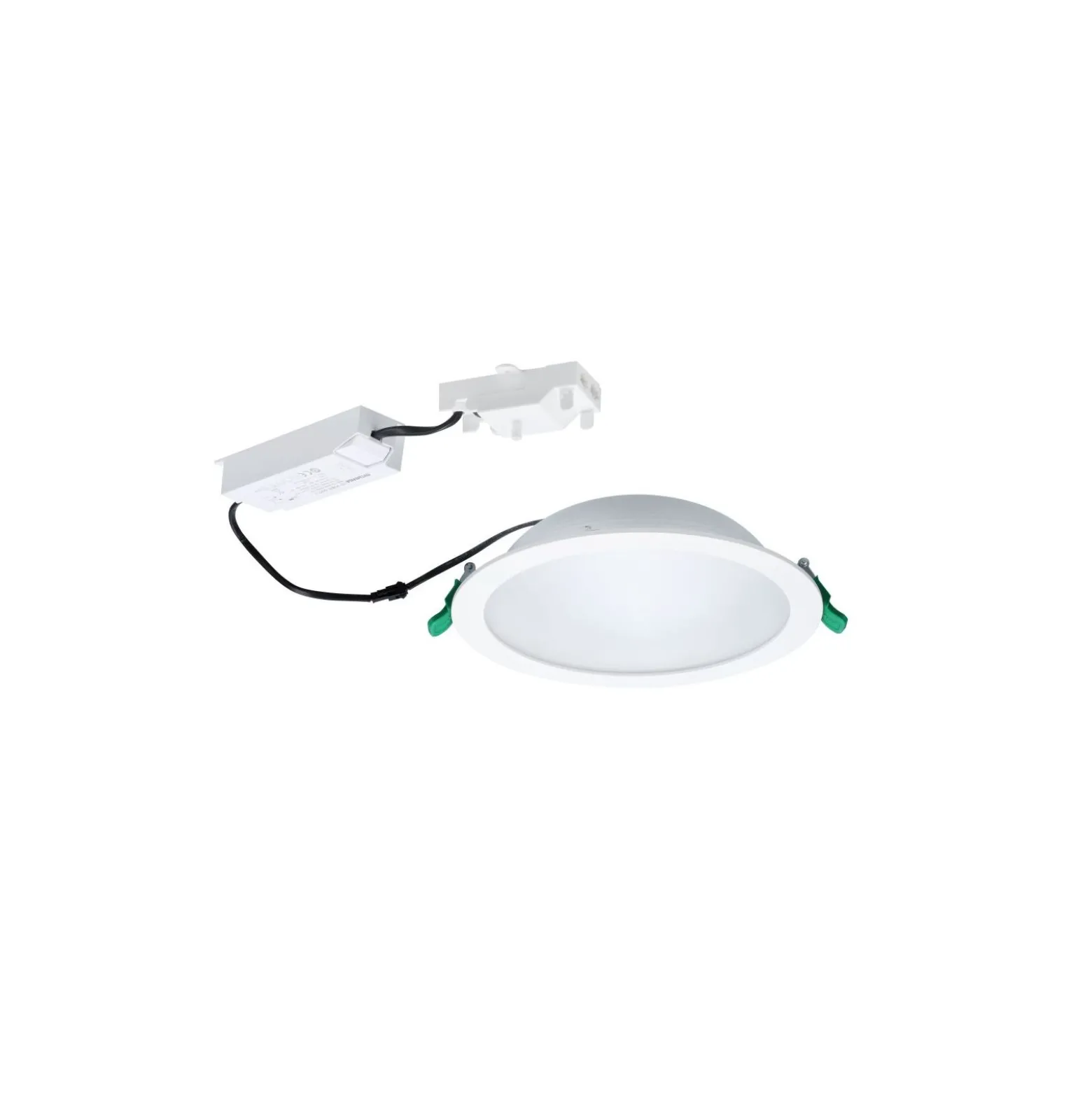 Sylvania LED Downlight Start 205 Aluminium Vit 20W 2100lm 74D - 830 Varm Vit | Utskärning 205mm - IP54 - Dimbar