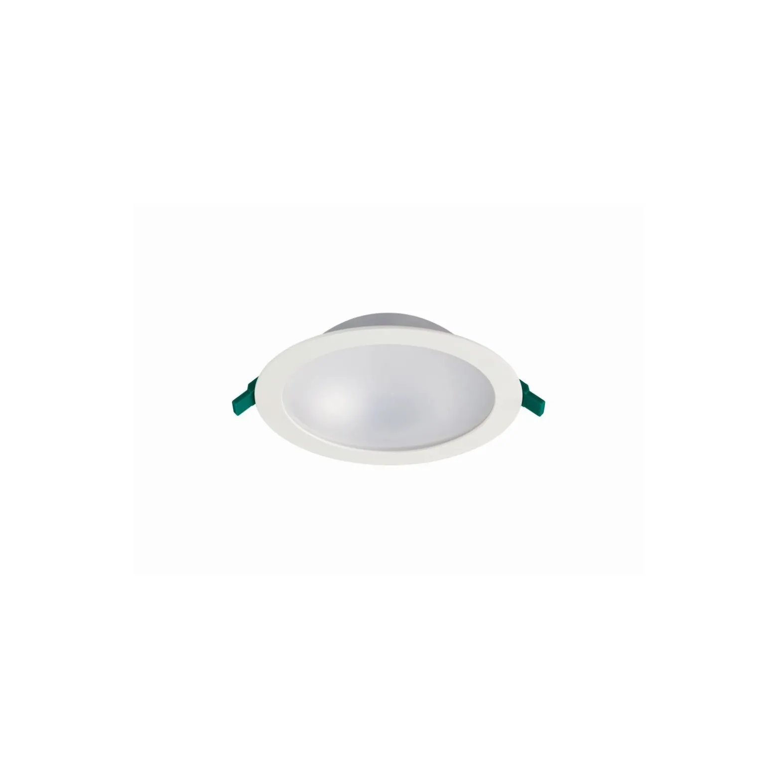 Sylvania LED Downlight Start 205 Aluminium Vit 20W 2100lm 74D - 830 Varm Vit | Utskärning 205mm - IP54 - Dimbar