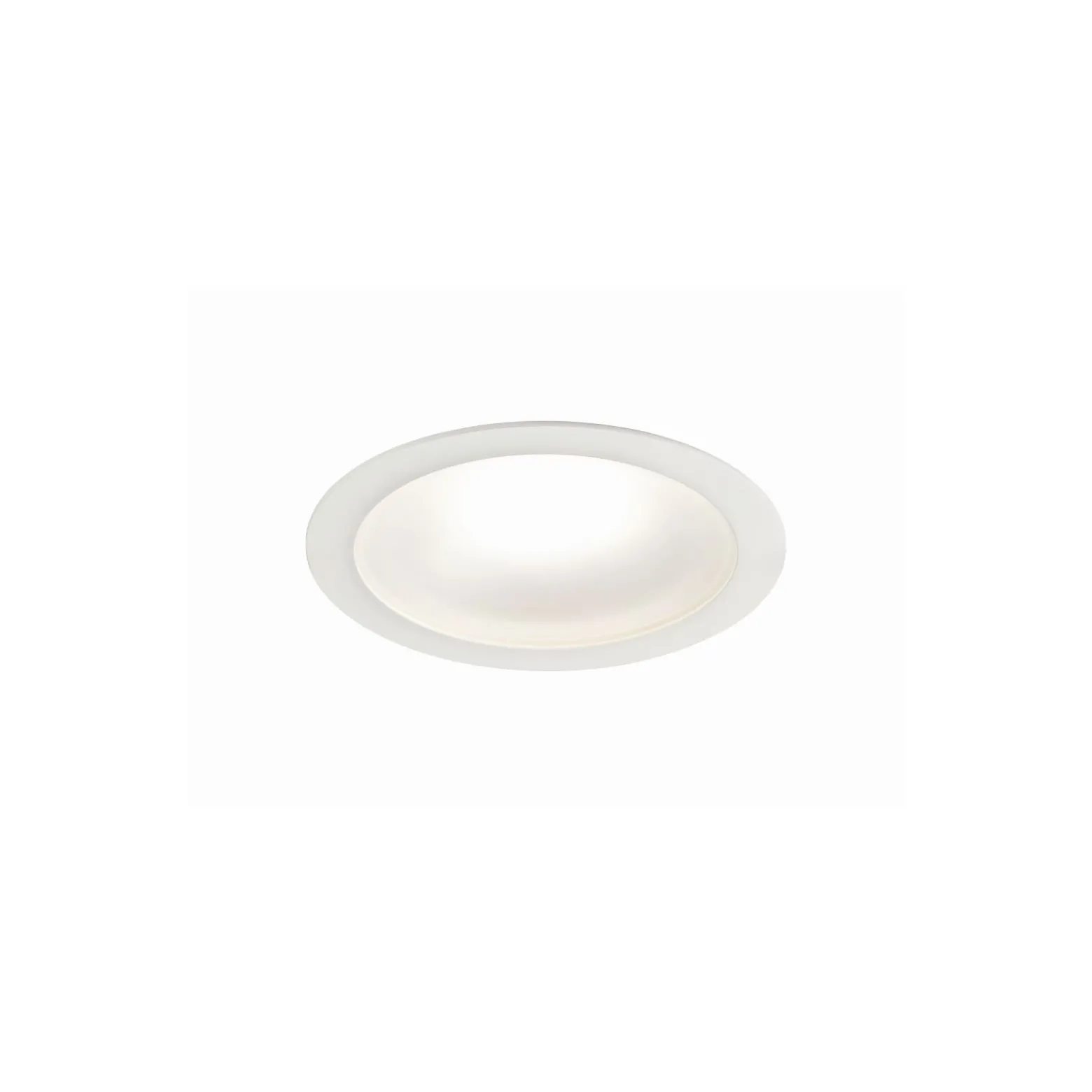 Sylvania LED Downlight Start 205 Aluminium Vit 20W 2100lm 74D - 830 Varm Vit | Utskärning 205mm - IP54 - Dimbar