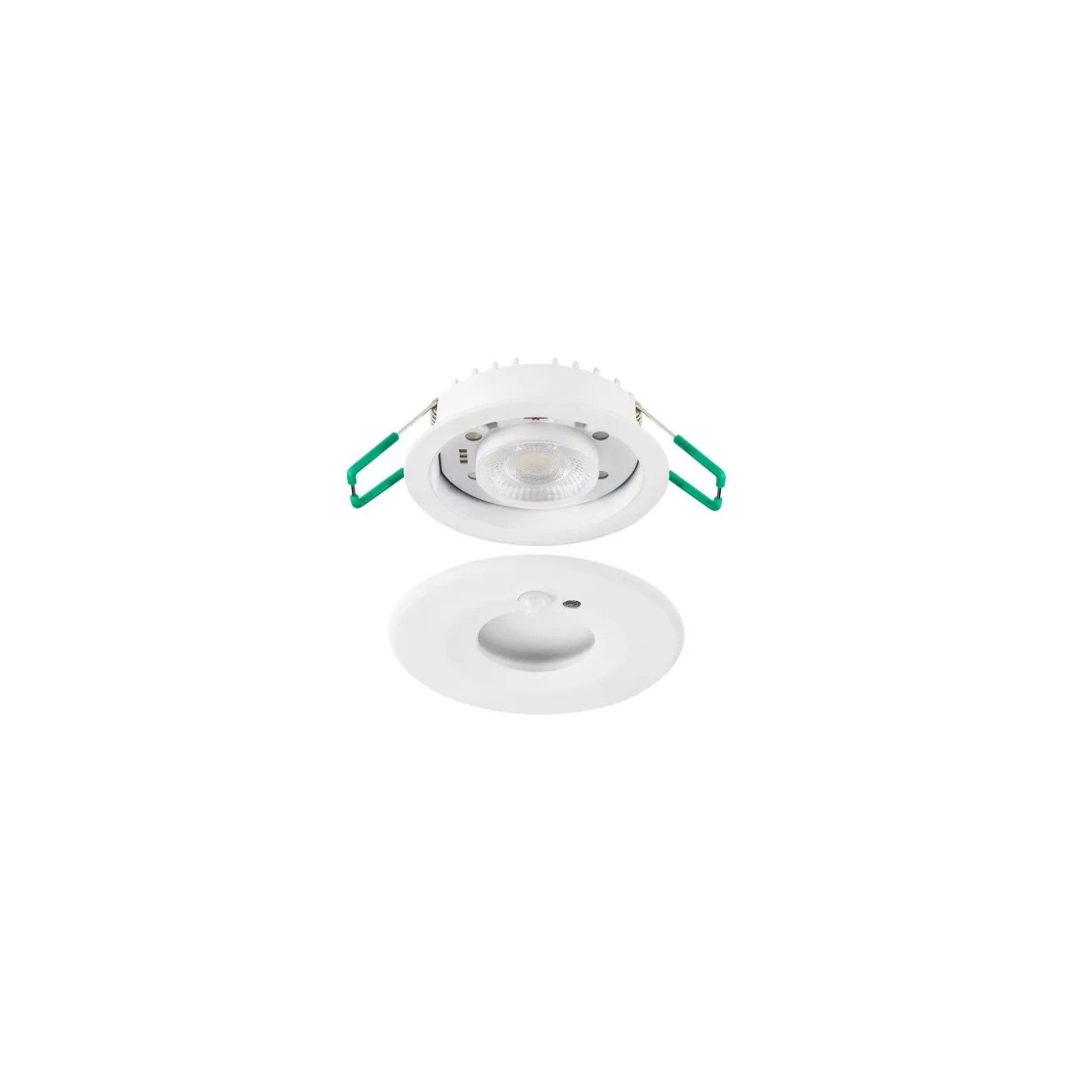 Sylvania LED Spot Start HO PIR Aluminium Vit 10W 1050lm 50D - 827-830-840 CCT | Utskärning 68mm - IP65 - Sensor