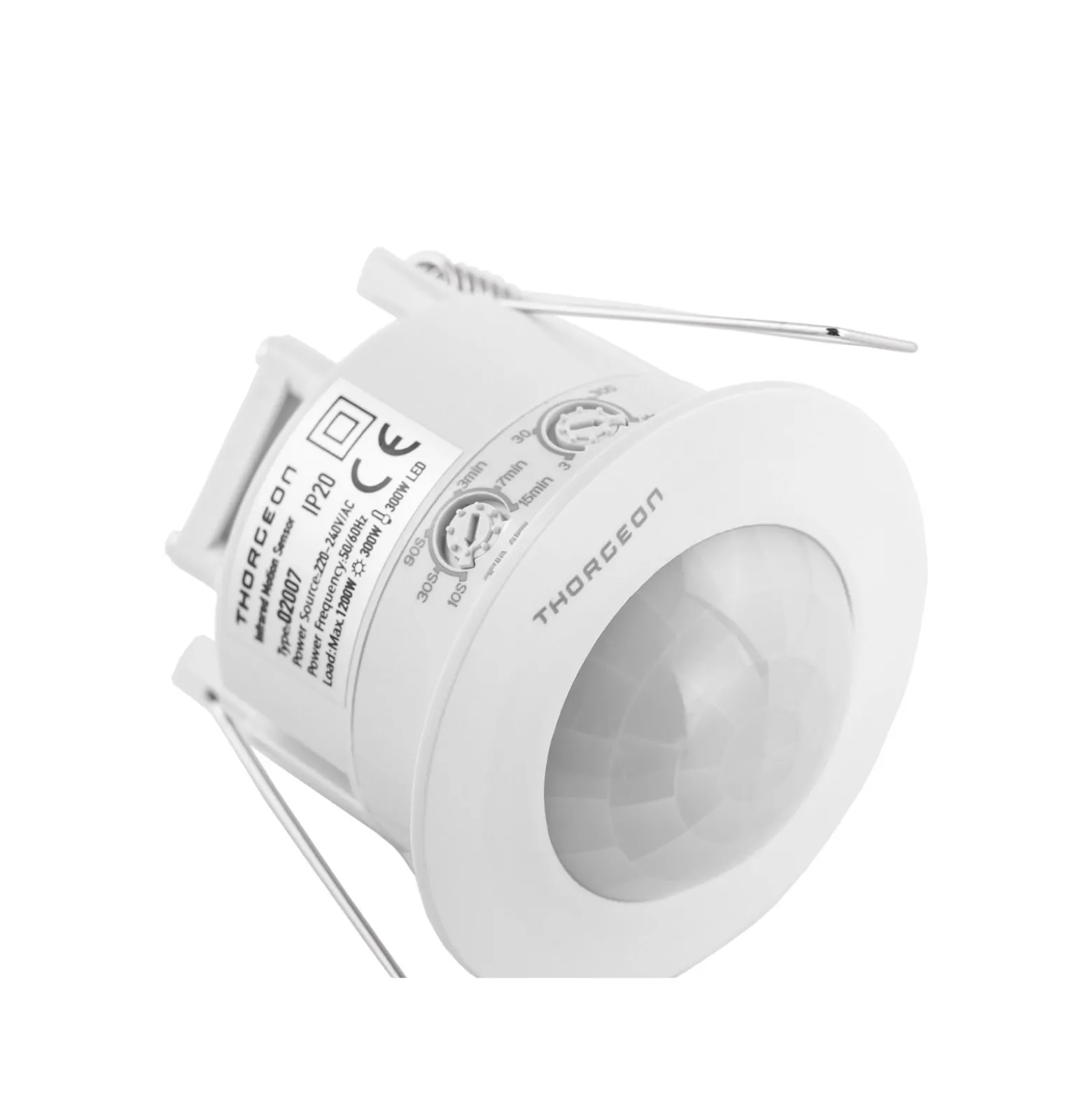 Thorgeon Rörelsesensor PIR Vit | IP20 | 6M | Max 800W