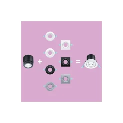 THORNeco LED Spot LILY Svart 9W 900lm 38D - 940 Kallvit | 82mm - Utskärning 68mm - IP44 - Bästa färgåtergivning - Dimbar