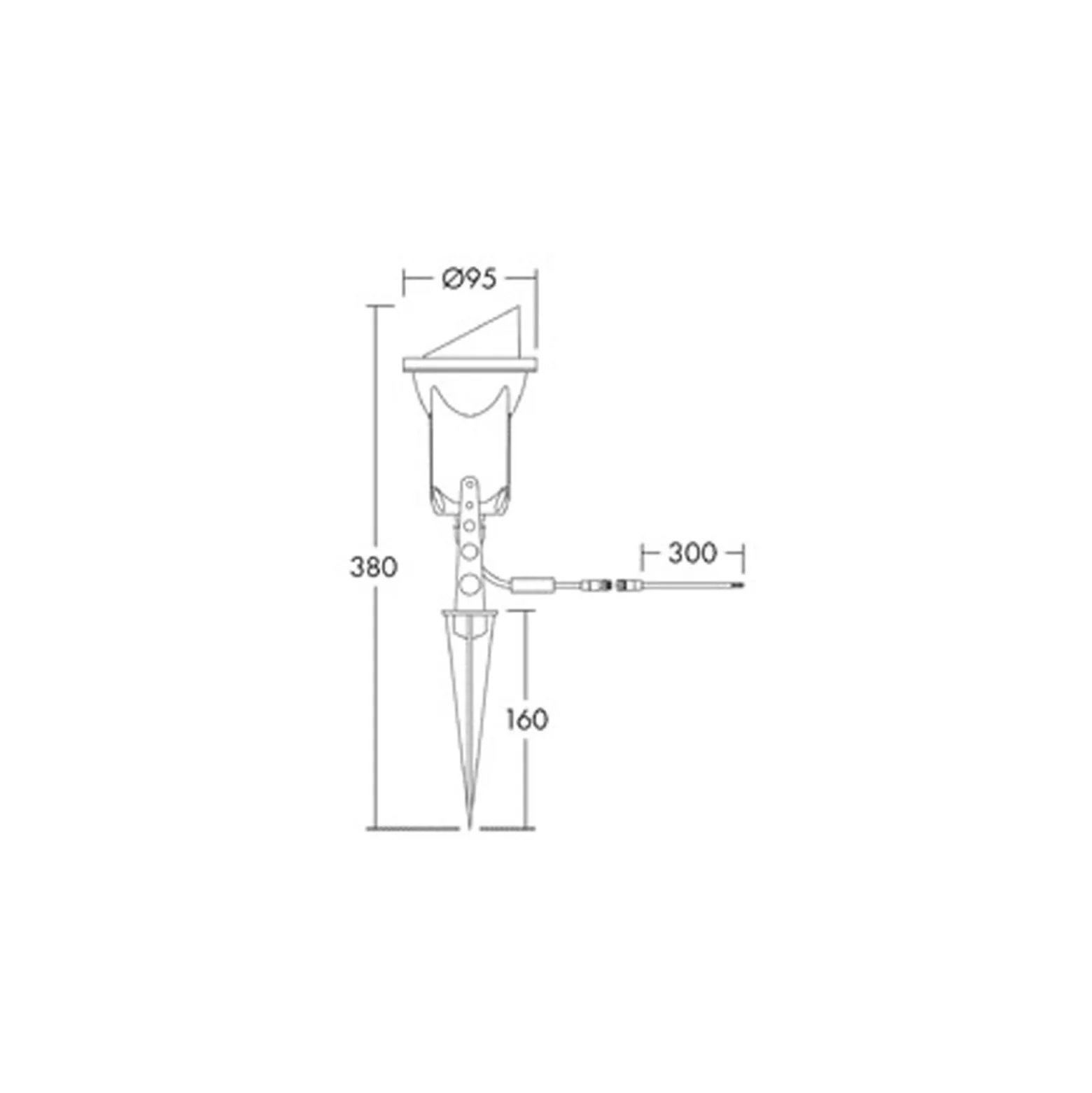 THORNeco LED Spot MARY GARDEN Glas Svart 8W 500lm - 830 Varm Vit | Utskärning 95mm - IP66