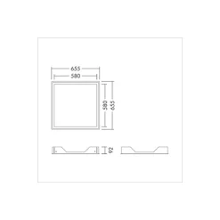 THORNeco ANNA VARIO 62x62cm Infälld Mount Box