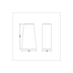 THORNeco Armatur Runda HOLLY Aluminium Svart Up & Down 8W 500lm - 830 Varm Vit