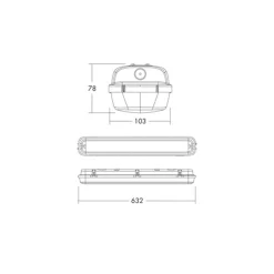 THORNeco LED Allmänbruksarmatur Vattentät Julie 19W 2200lm - 840 Kallvit | 60cm