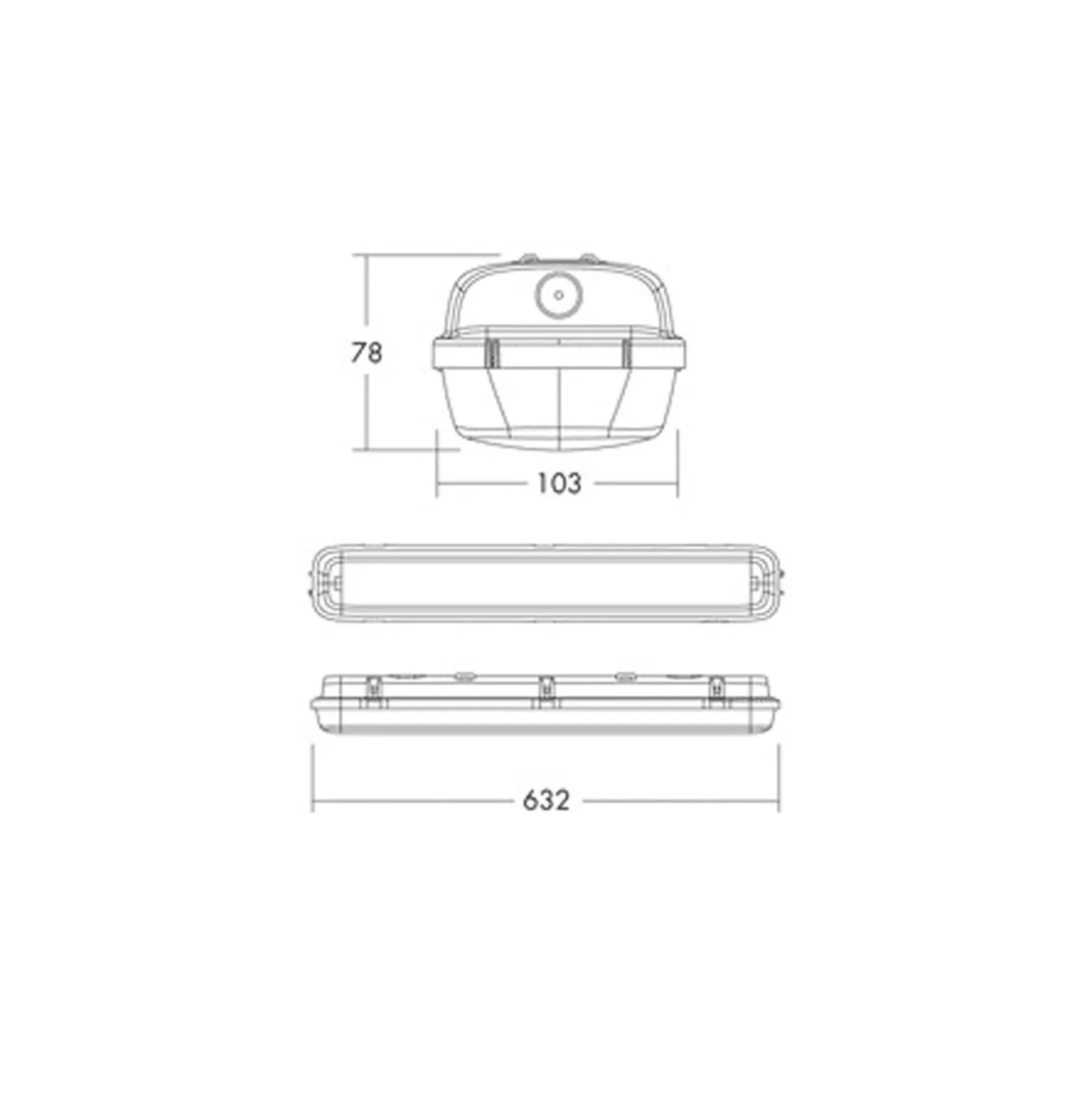 THORNeco LED Allmänbruksarmatur Vattentät Julie 19W 2200lm - 840 Kallvit | 60cm