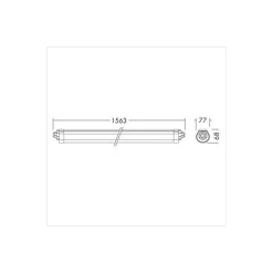 THORNeco LED Allmänbruksarmatur Vattentät Lucy 54W 6000lm - 830 Varm Vit | 150cm - Kabelgenomföring