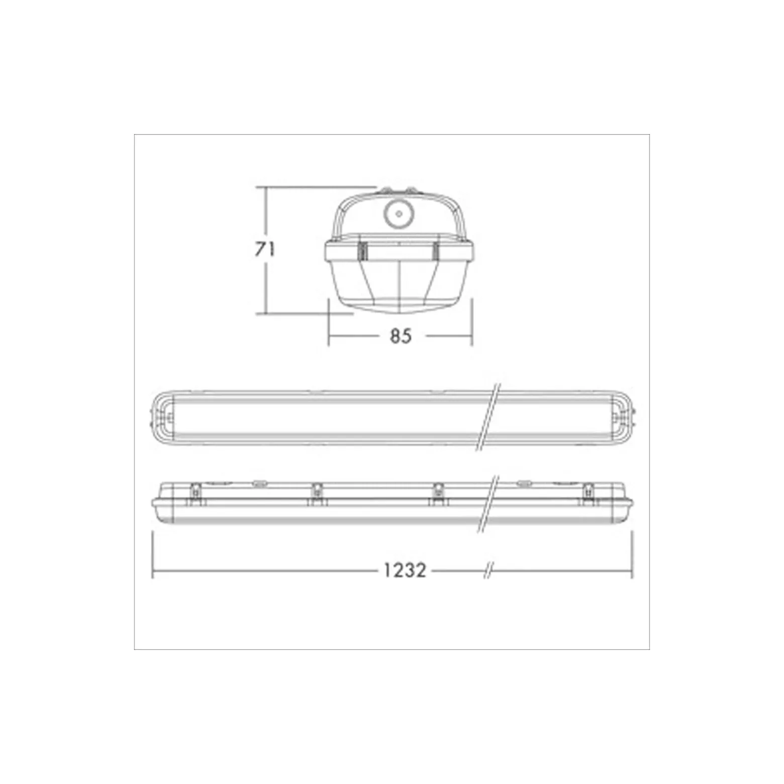 THORNeco LED Allmänbruksarmatur Vattentät Julie 28W 3200lm - 840 Kallvit | 120cm