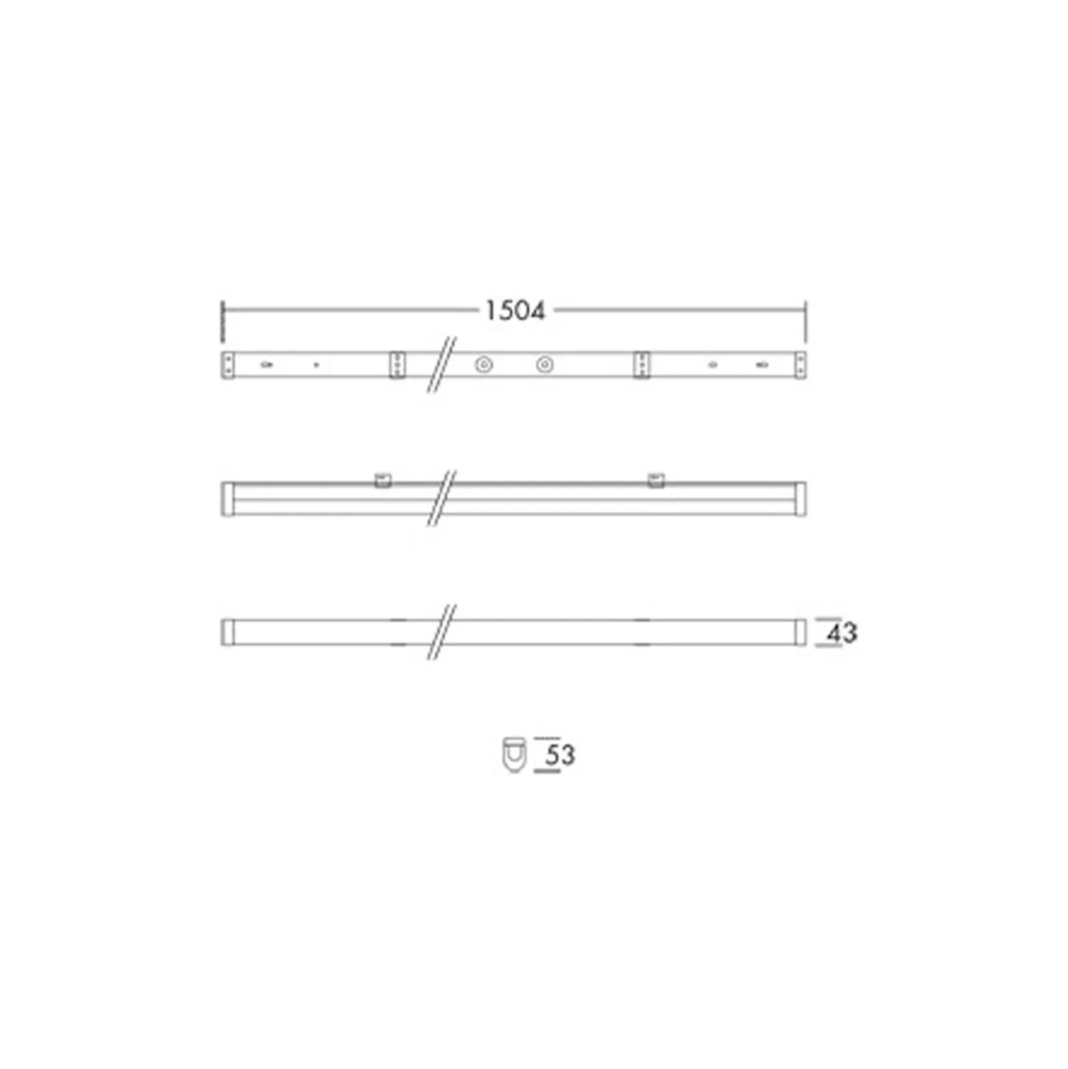 THORNeco LED Allmänbruksarmatur Emma Varioflex 22-45W 3000-6000lm - 830-840 CCT | 150cm