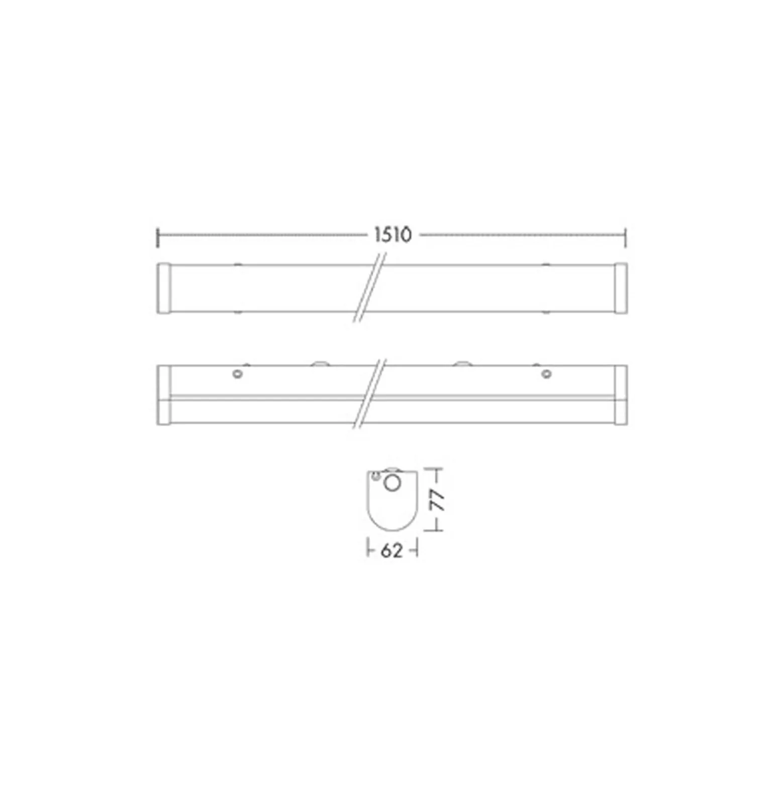 THORNeco LED Allmänbruksarmatur Poppy 60W 6500lm - 840 Kallvit | 150cm - Rörelse- Och Ljussensor