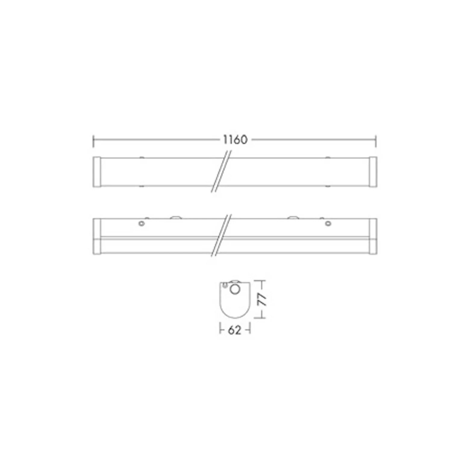 THORNeco LED Allmänbruksarmatur Poppy 48W 5000lm - 840 Kallvit | 120cm - 3 Timmar Nödbelysning