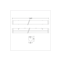 THORNeco LED Allmänbruksarmatur Poppy 60W 6500lm - 840 Kallvit | 150cm