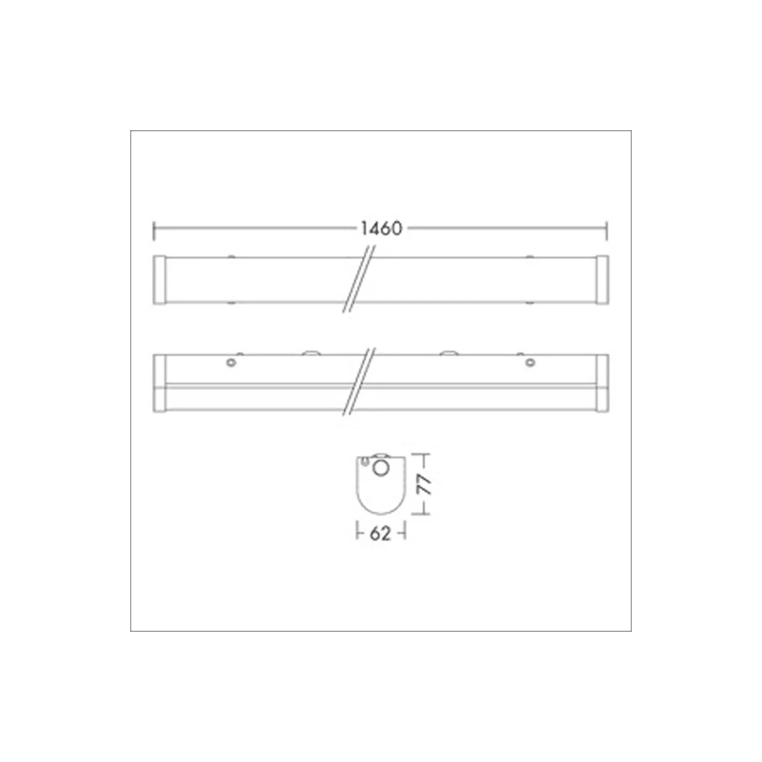 THORNeco LED Allmänbruksarmatur Poppy 60W 6500lm - 840 Kallvit | 150cm