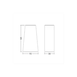 THORNeco LED Armatur Fyrkant HOLLY Aluminium Svart 5W 301lm - 830 Varm Vit