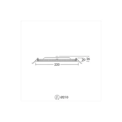 THORNeco LED Downlight ZOE VARIO Aluminium Vit 22W 2000lm - 830-835-840 CCT | Utskärning 210mm - IP44 - Dali Dimbar