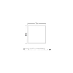 THORNeco LED Panel Anna Vario 34W 3754lm - 830-840 Dim To Warm | 60x60cm - UGR <19 - Dimbar