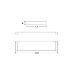 THORNeco LED Panel ROXY Aluminium Vit 16W 2000lm - 840 Kallvit | 120x30cm - UGR < 19
