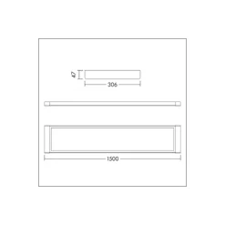 THORNeco LED Panel Roxy 43W 5450lm - 840 Kallvit | 150x30cm - UGR <19 - Dimbar