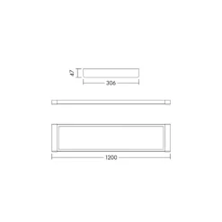 THORNeco LED Panel Roxy 32W 4004lm - 840 Kallvit | 120x30cm - UGR <19 - Dimbar