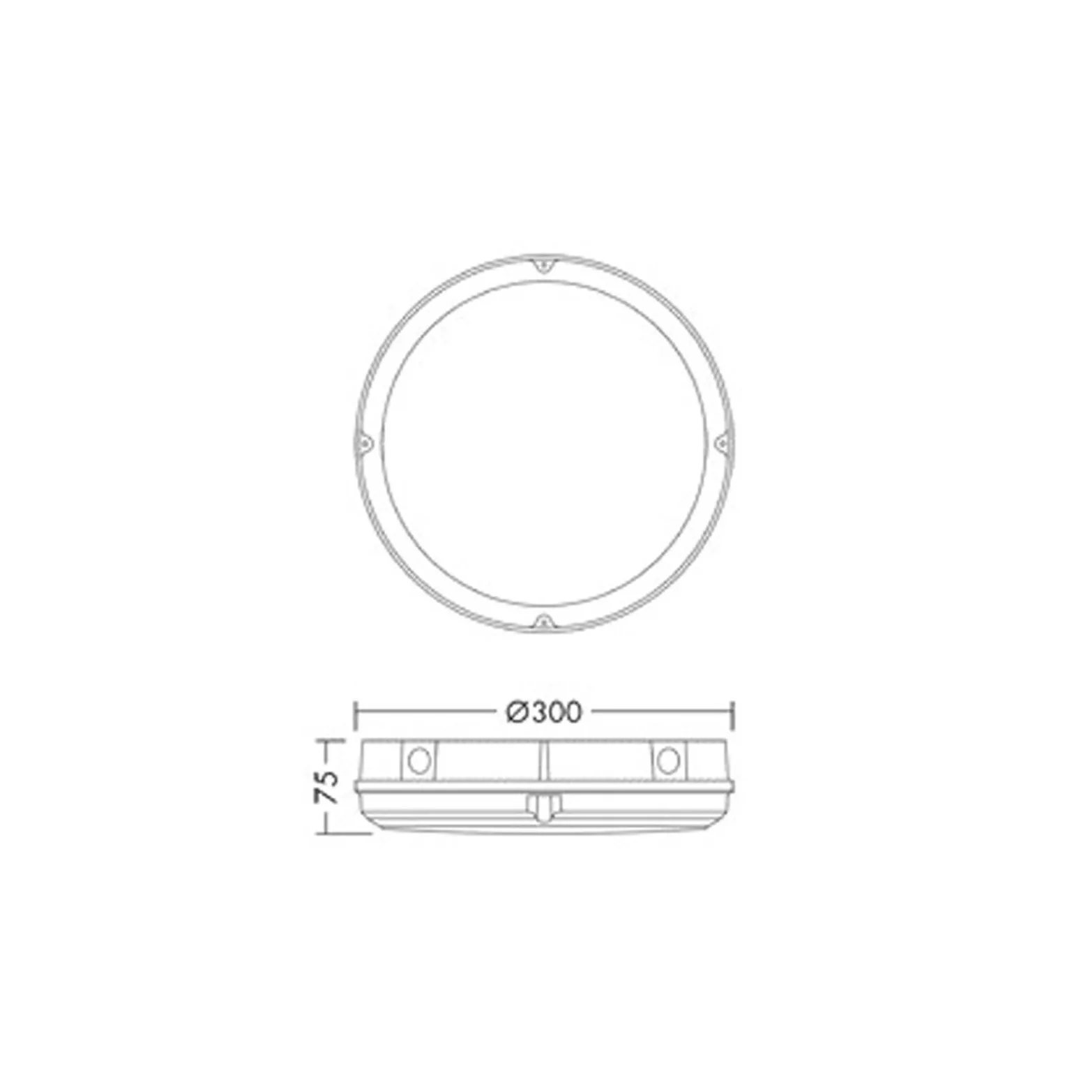 THORNeco LED Plafond LARA VARIOFLEX Vit 20.5W 2200lm - 830-840 CCT | 300mm - IP65 - Rörelsesensor, Ljussensor