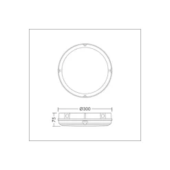 THORNeco LED Plafond LARA VARIOFLEX Vit 20.5W 2200lm - 830-835-840 CCT | 300mm - IP65 - Rörelsesensor, Ljussensor
