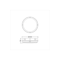 THORNeco LED Plafond LARA VARIOFLEX Vit 11.5W 1200lm - 830-840 CCT | 250mm - IP65 - Rörelsesensor, Ljussensor
