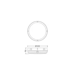 THORNeco LED Plafond LARA VARIOFLEX Vit 11.5W 1200lm - 830-835-840 CCT | 250mm - IP65 - Rörelsesensor, Ljussensor