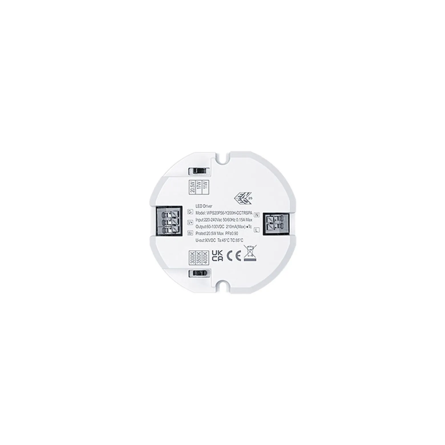 THORNeco LED Plafond LARA VARIOFLEX Vit 11.5W 1200lm - 830-835-840 CCT | 250mm - IP65 - Rörelsesensor, Ljussensor