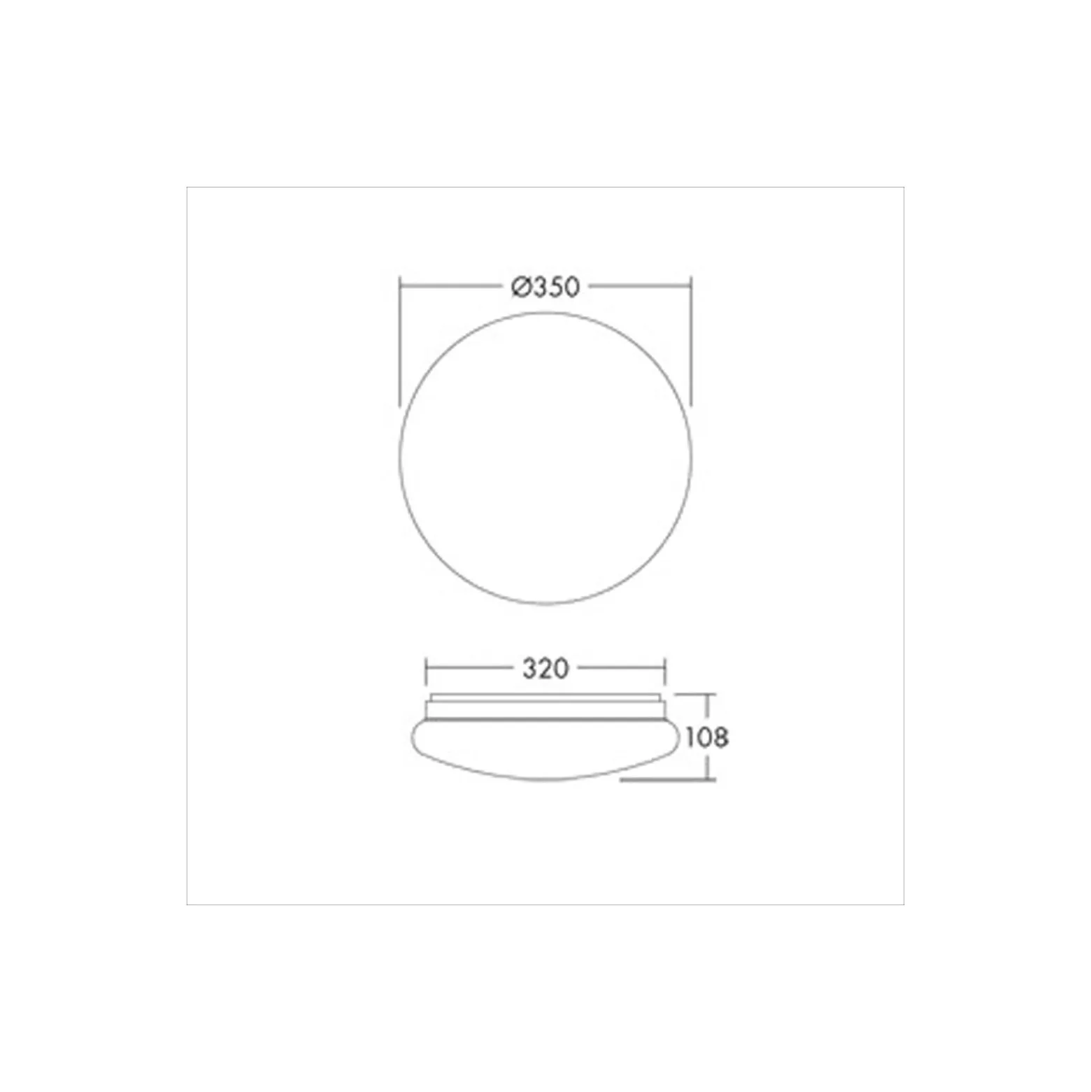 THORNeco LED Plafond LENA VARIO Vit 15W 1400lm - 830-835-840 CCT | 350mm - IP44 - Rörelsesensor, Ljussensor