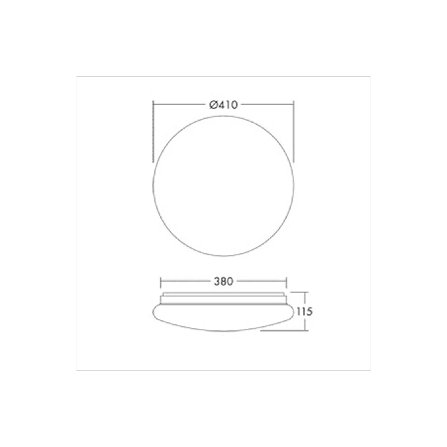 THORNeco LED Plafond LENA VARIO Vit 30W 2500lm - 830-835-840 CCT | 410mm - IP44