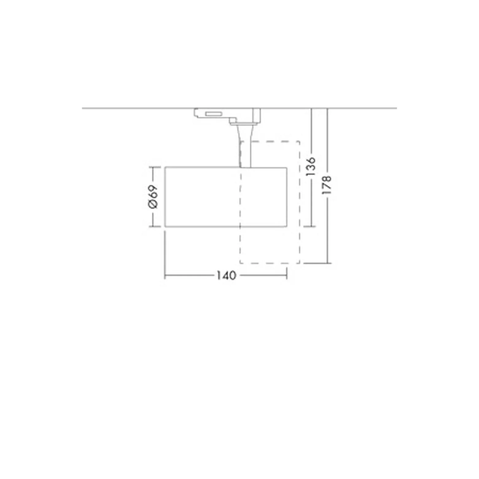 THORNeco LED Spårbelysning LUCA Aluminium Vit 23W 2113lm 24D - 930 Varm Vit | Bästa färgåtergivning