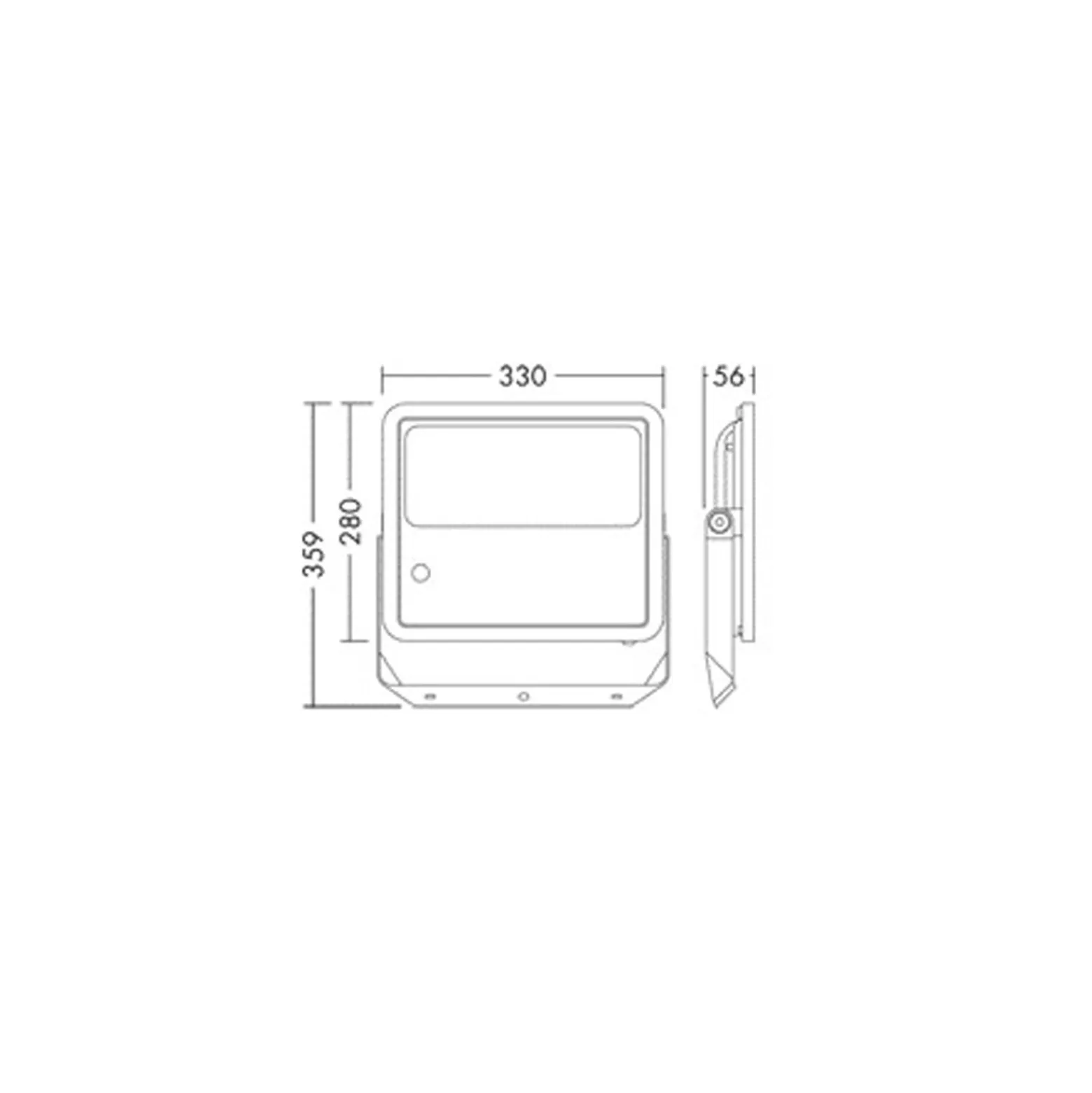 THORNeco LED Strålkastare LEO FLEX Aluminium Antracit 55/70/80W 7500/900/10000lm 60D - 830 Varm Vit | IP66 - Asymmetrisk