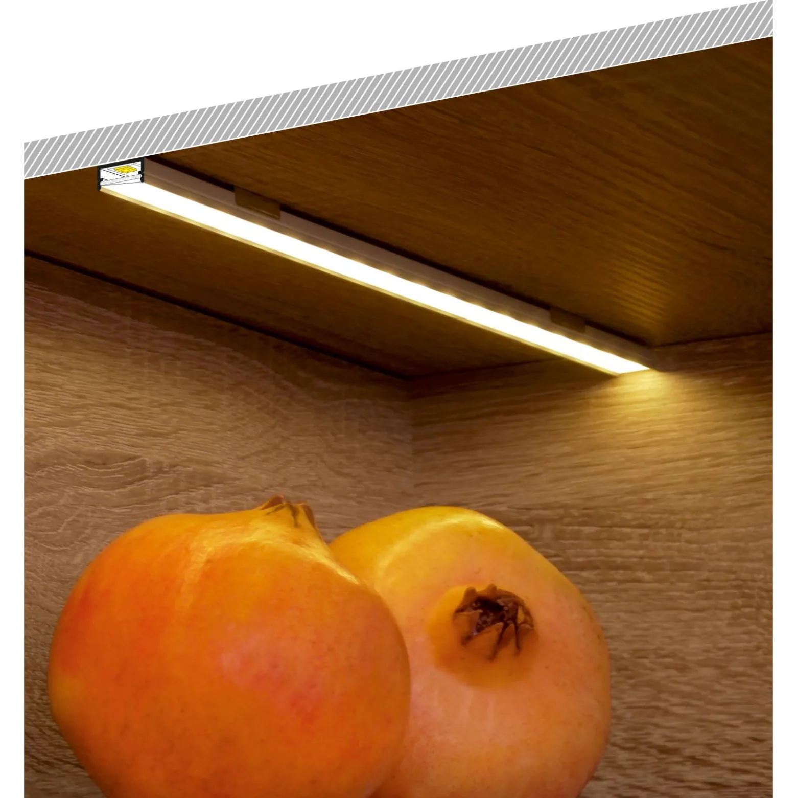 Topmet LED Profil Set Standard BEGTON12 J Opal S Vit 1000 Vit