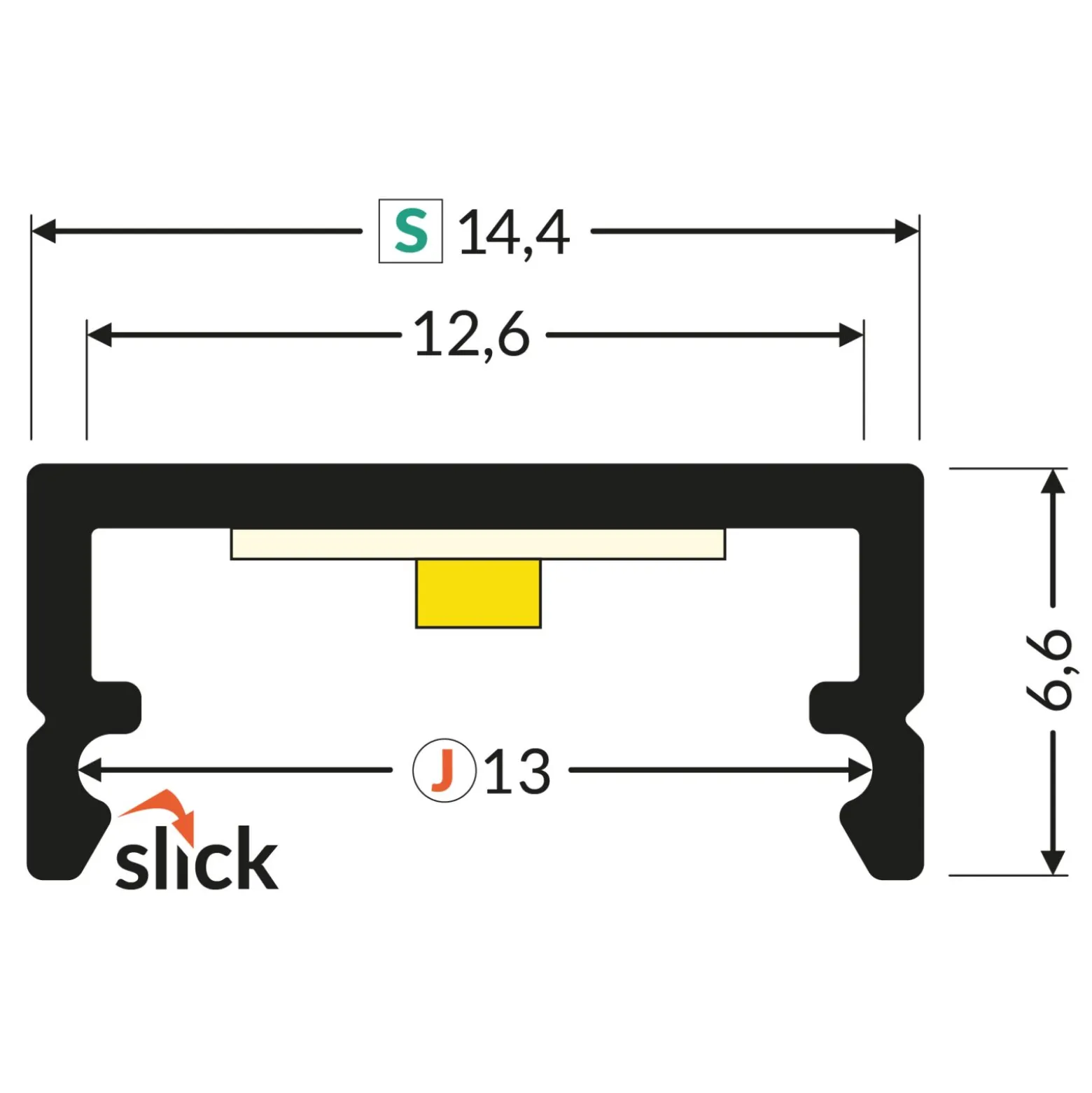Topmet LED Profil Set Standard BEGTON12 J Opal S Vit 1000 Vit