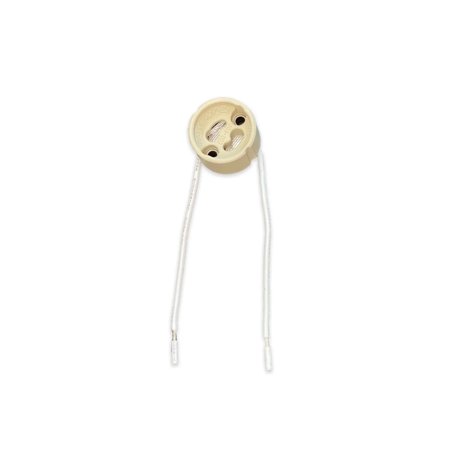 Universal GU10 Sockel - Universele GU10 Fitting - Vit 0.1m - 2 pole 0.5mm2 (För Noxion)