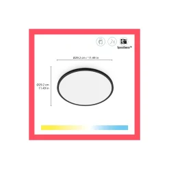 WiZ Smart LED Taklampa SuperSlim Svart 16W 1300lm - 927-965 Justerbar Vit | IP20 - Bästa Färgåtergivning - Wifi Dimbar