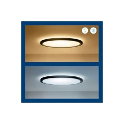 WiZ Smart LED Taklampa SuperSlim Svart 22W 2600lm - 922-950 Justerbar Vit + RGB | IP20 - Bästa Färgåtergivning - Wifi Dimbar