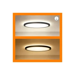 WiZ Smart LED Taklampa SuperSlim Svart 22W 2600lm - 922-950 Justerbar Vit + RGB | IP20 - Bästa Färgåtergivning - Wifi Dimbar