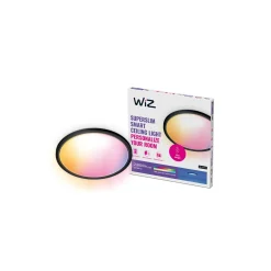 WiZ Smart LED Taklampa SuperSlim Svart 22W 2600lm - 922-950 Justerbar Vit + RGB | IP20 - Bästa Färgåtergivning - Wifi Dimbar