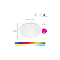 WiZ Smart LED Taklampa SuperSlim Vit 22W 2600lm - 922-950 Justerbar Vit + RGB | IP20 - Bästa Färgåtergivning - Wifi Dimbar